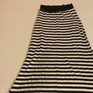 Charlotte Russe Black and white striped skirt